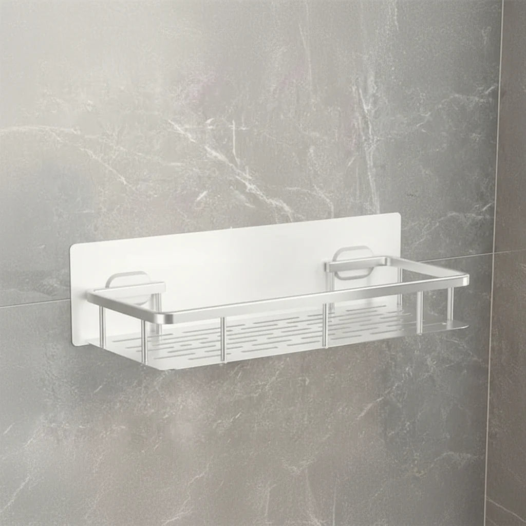 Bathroom Shelf Adhesive Drill-Free Mounting Up to 11 lb Capacity