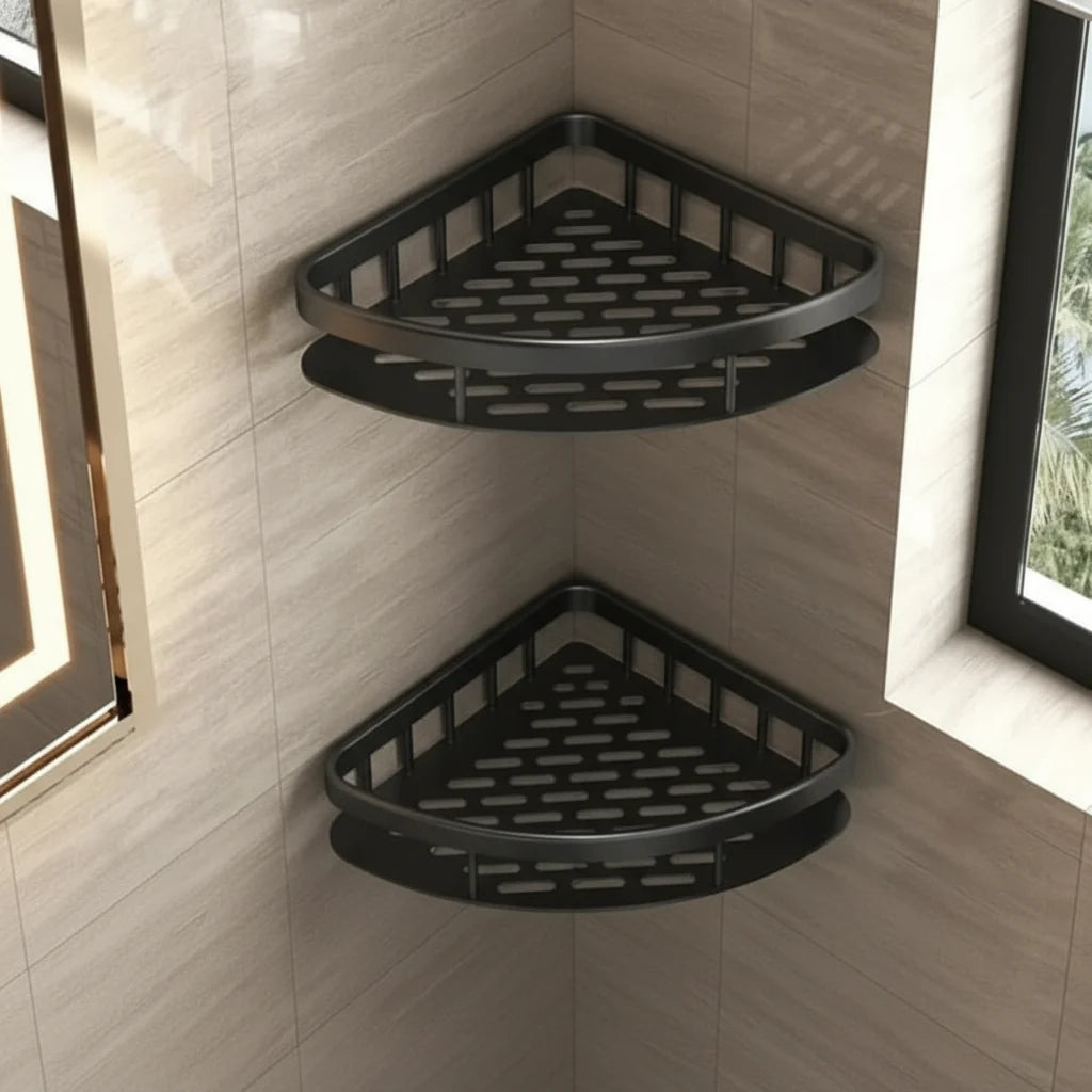 Bathroom Shelf Adhesive Drill-Free Mounting Up to 11 lb Capacity