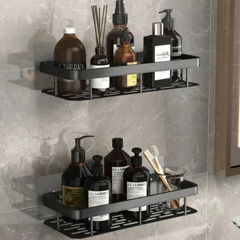 Bathroom Shelf Adhesive Drill-Free Mounting Up to 11 lb Capacity