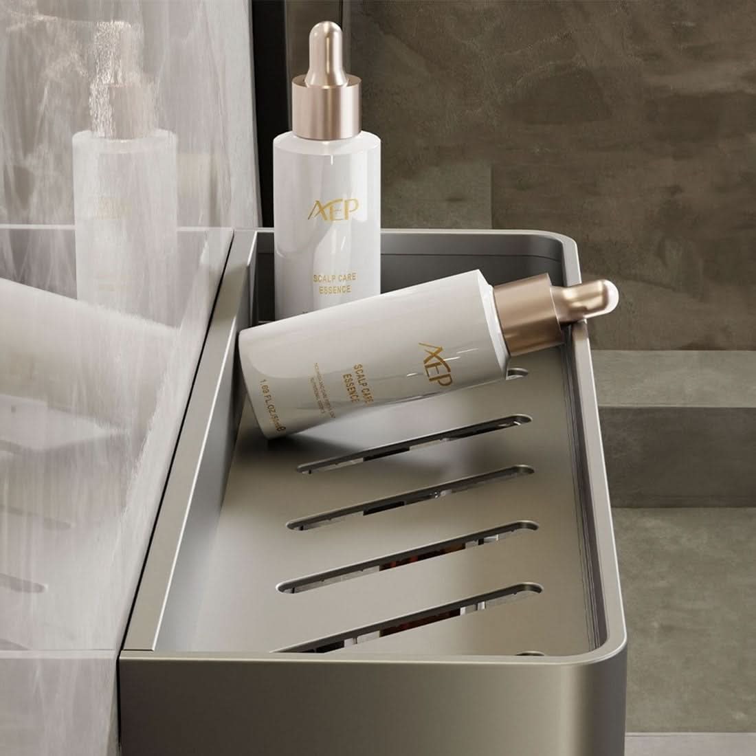 Bathroom Wall Shelf Water-Resistant Drill-Free Installation