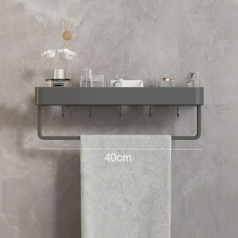 Bathroom Wall Shelf Water-Resistant Drill-Free Installation