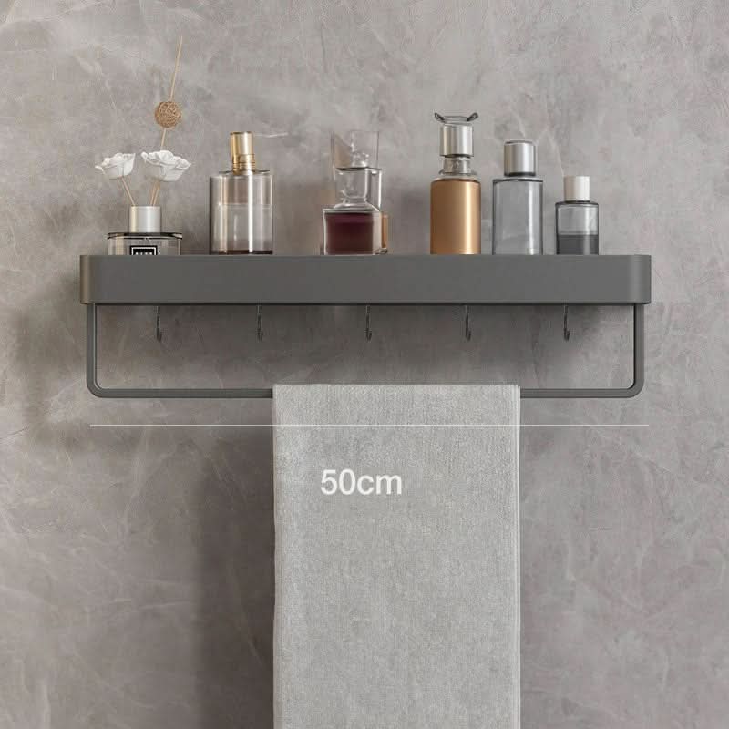 Bathroom Wall Shelf Water-Resistant Drill-Free Installation