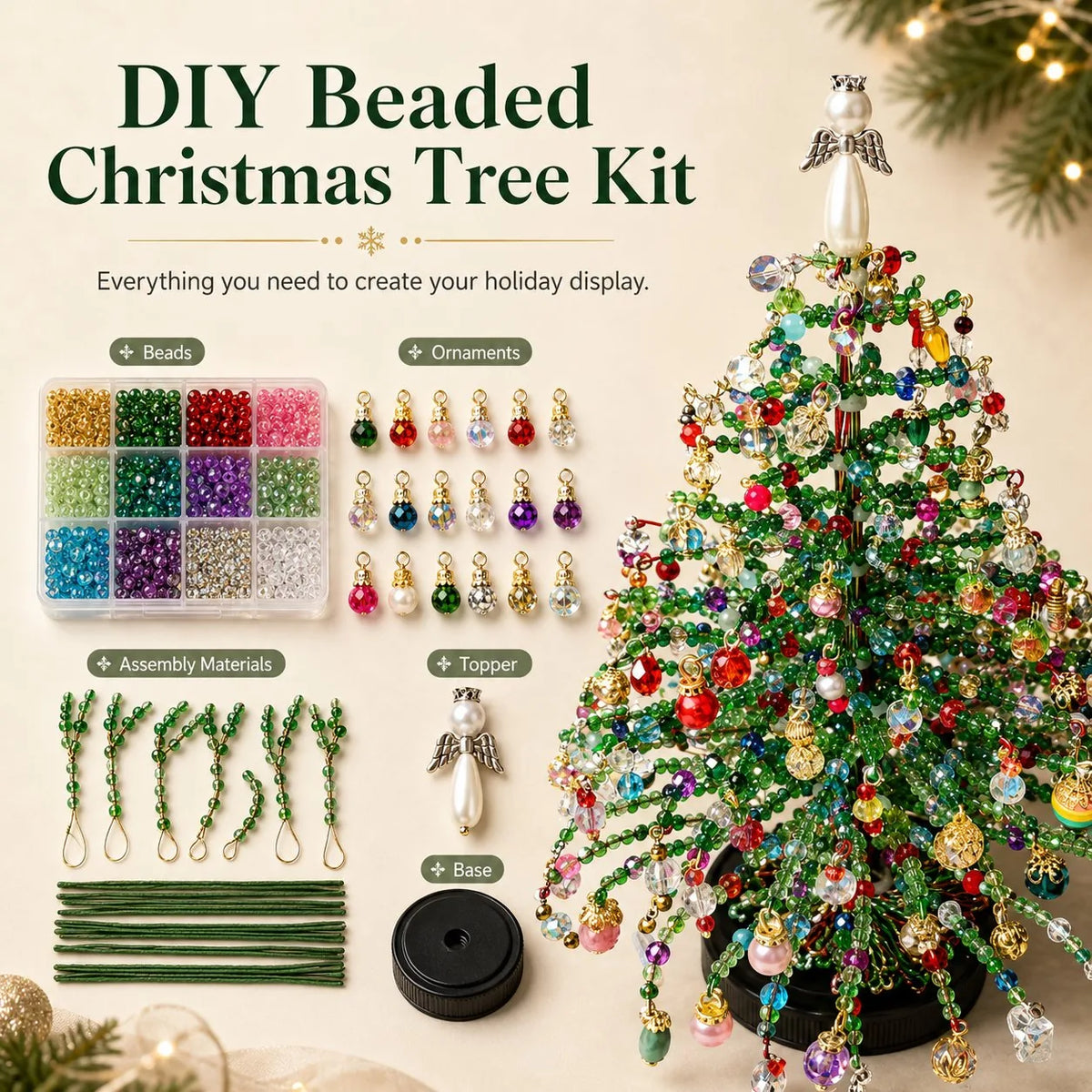Beading Craft Kit Beginner-Friendly Seasonal Decor