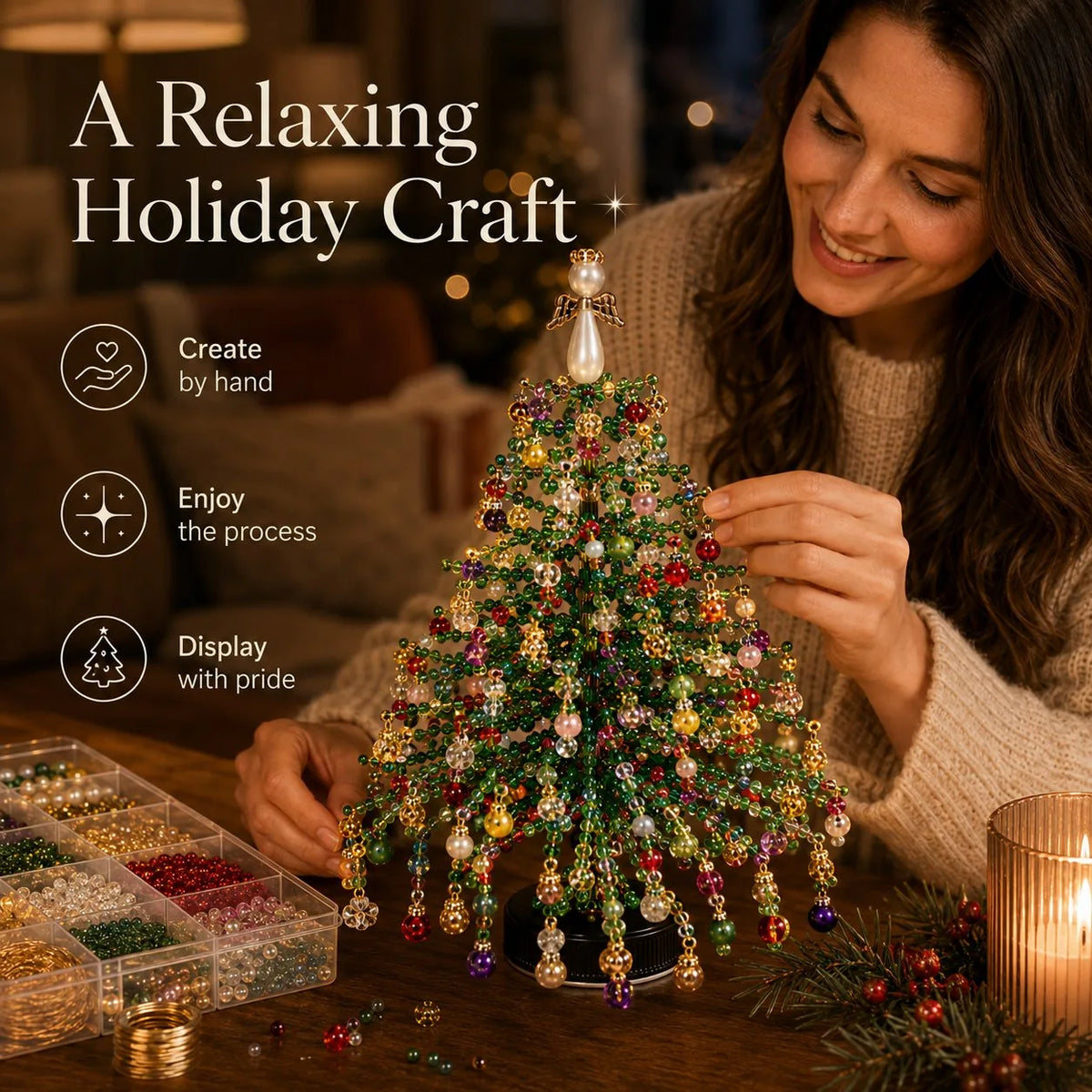 Beading Craft Kit Beginner-Friendly Seasonal Decor