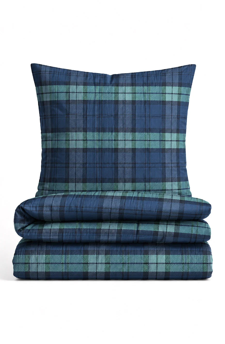 Bedding Set Double-Brushed Cotton Flannel Tartan Check