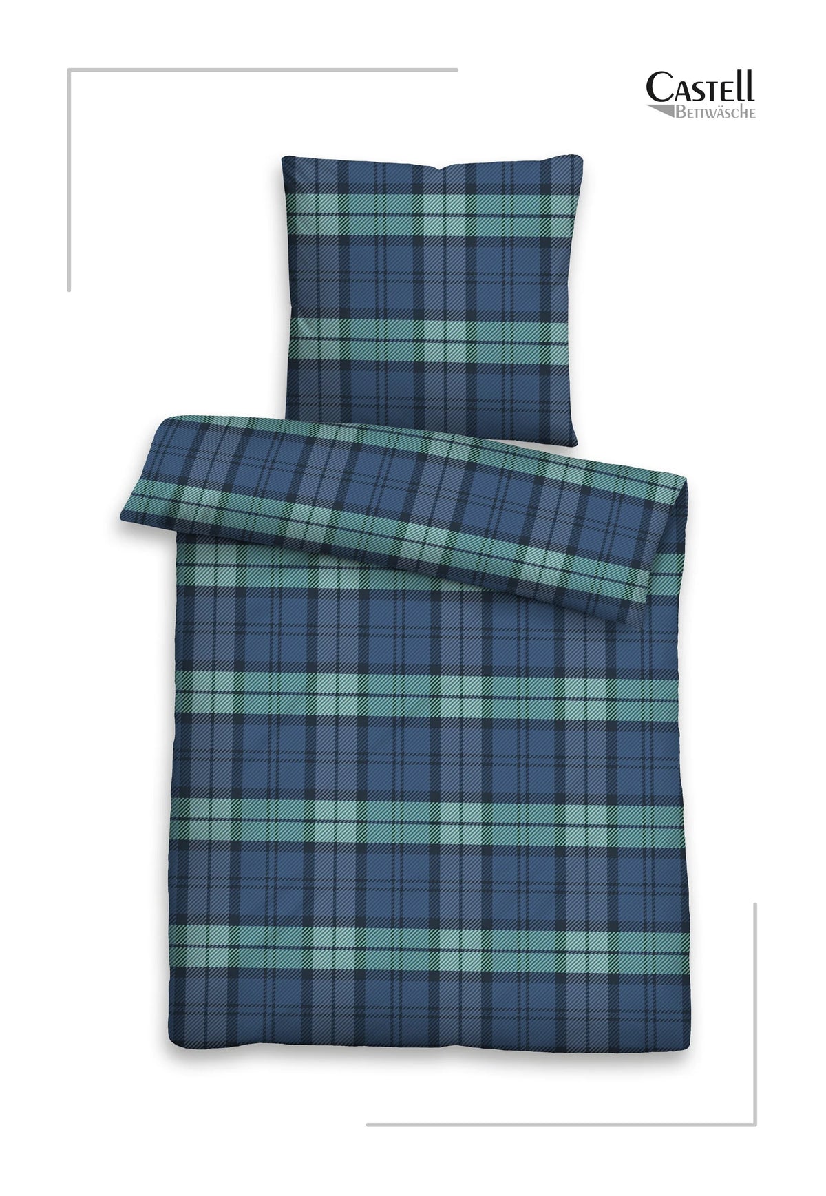 Bedding Set Double-Brushed Cotton Flannel Tartan Check