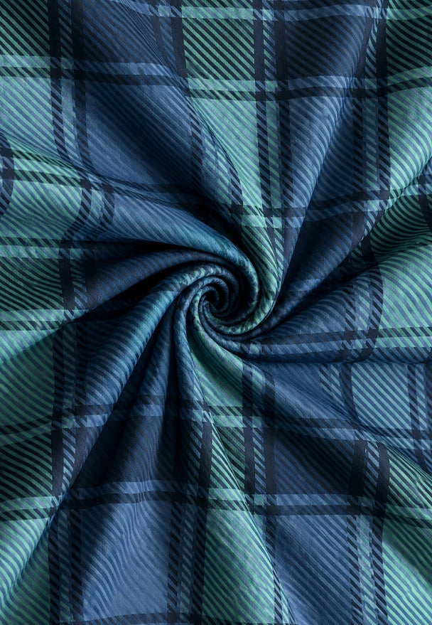 Bedding Set Double-Brushed Cotton Flannel Tartan Check