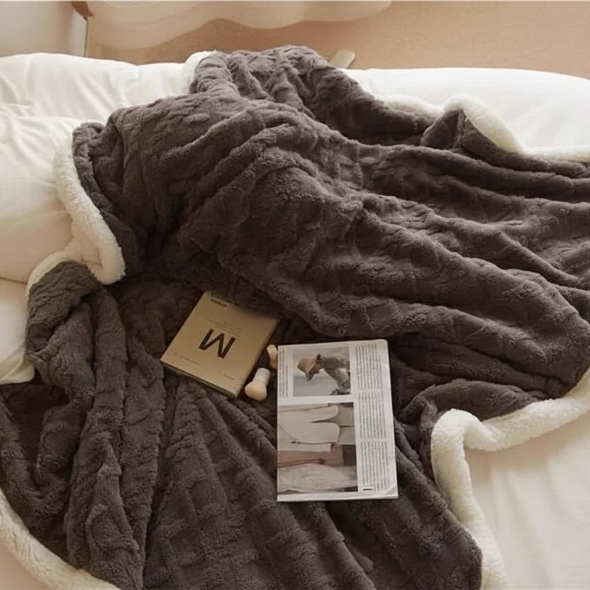 Blanket Double-Sided Lambswool & Flannel Waterproof