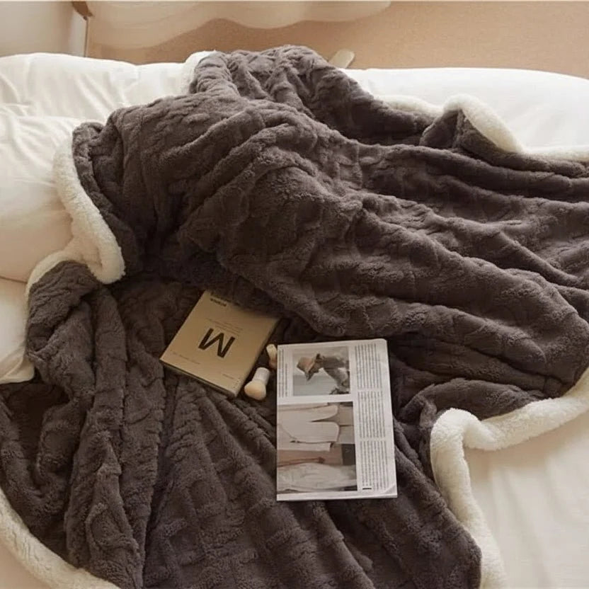 Blanket Double-Sided Lambswool & Flannel Waterproof