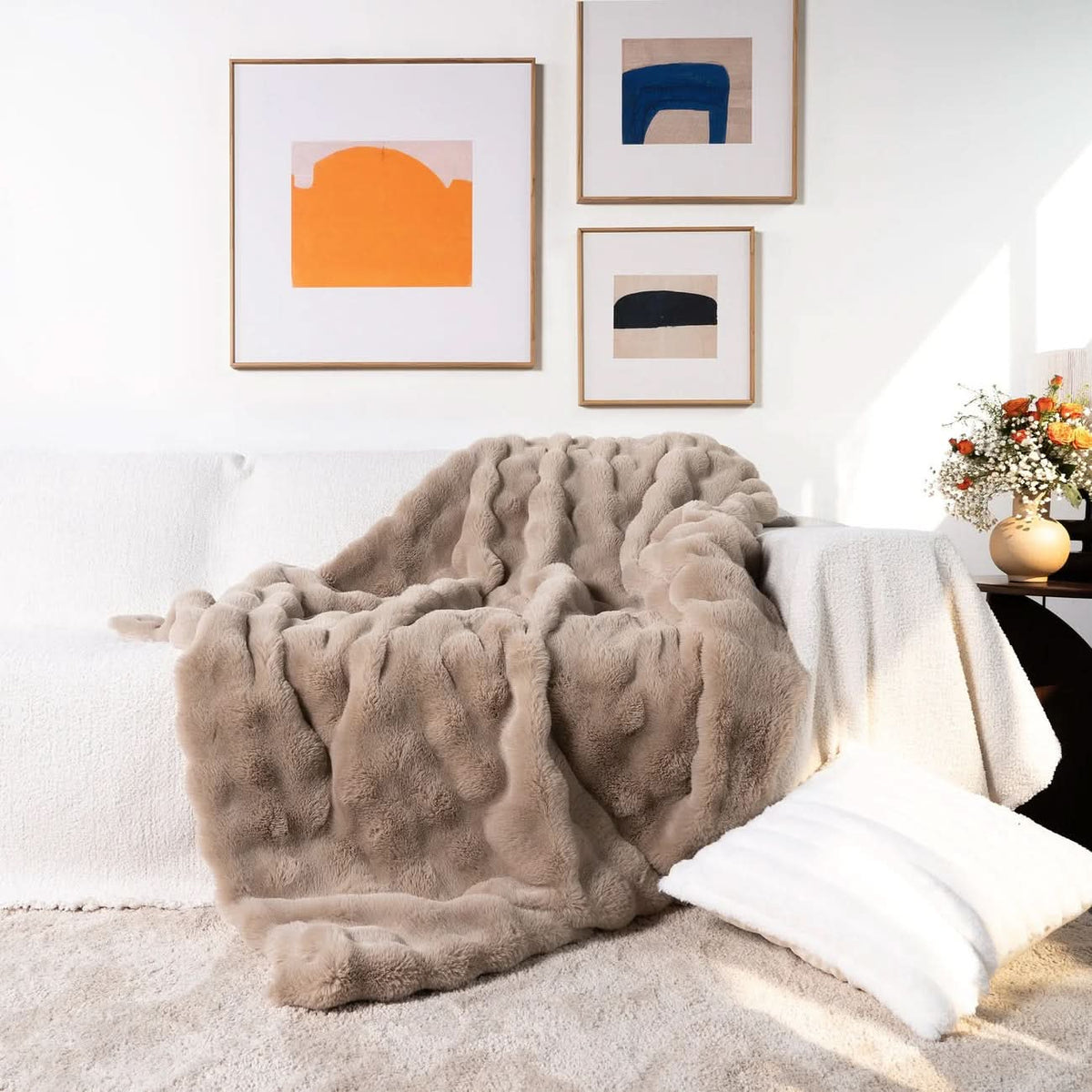 Blanket Faux Fur Double-Layer Machine Washable