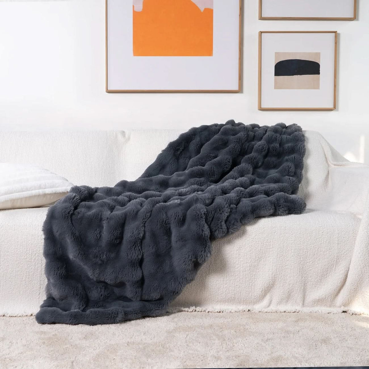 Blanket Faux Fur Double-Layer Machine Washable