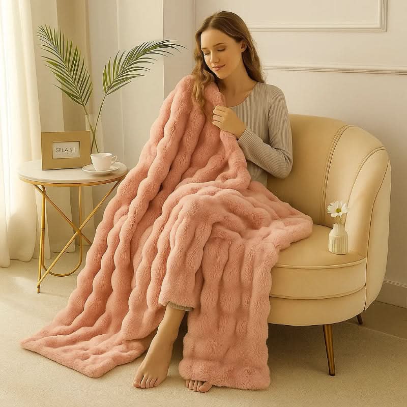 Blanket Faux Fur Double-Layer Machine Washable