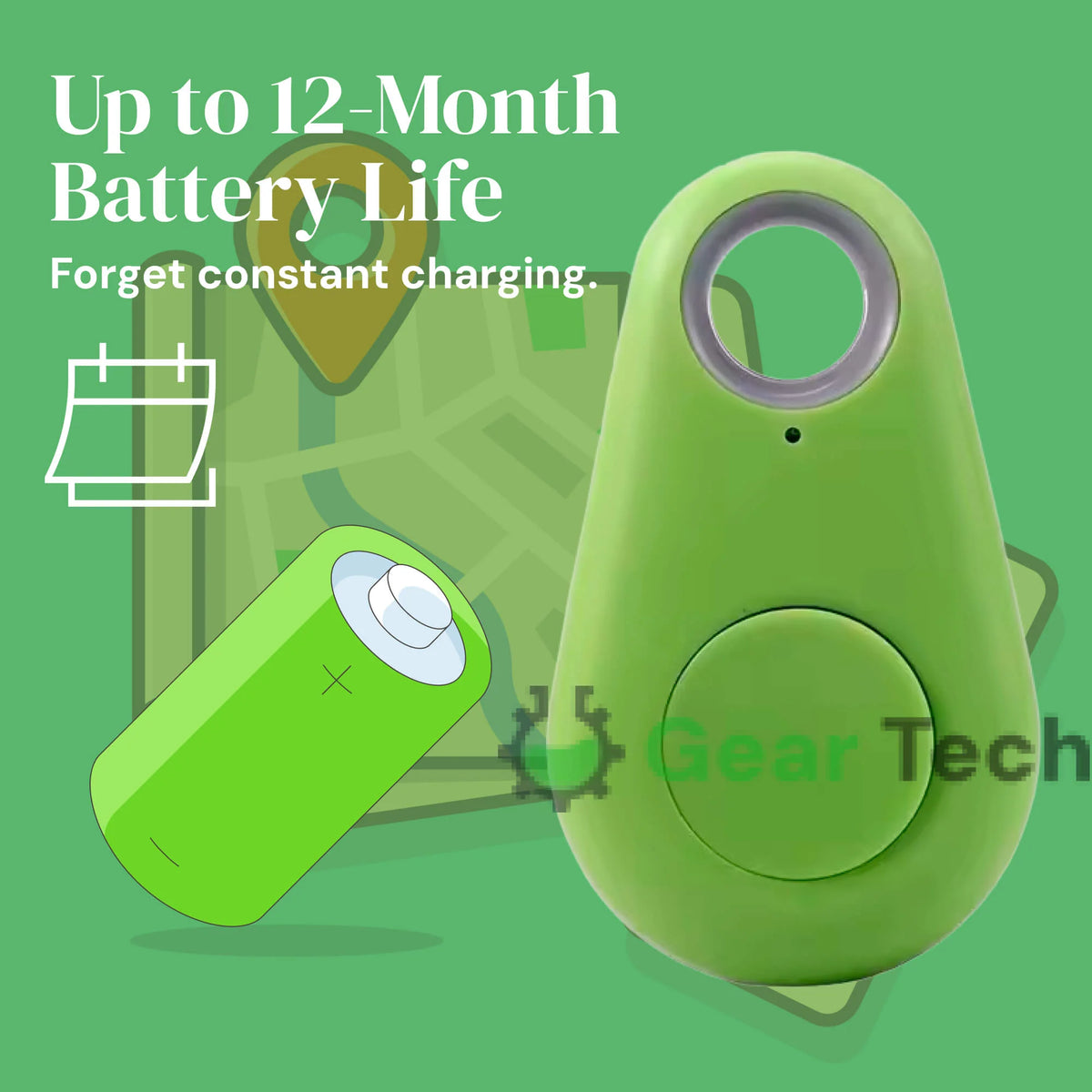 Bluetooth Tracker IP67 Water-Resistant Two-Way Alerts