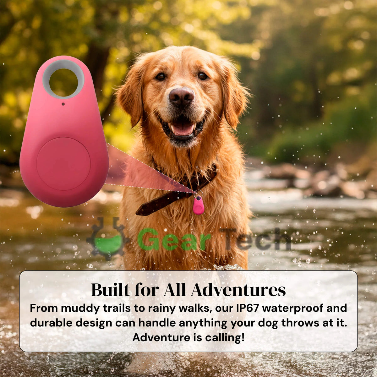 Bluetooth Tracker IP67 Water-Resistant Two-Way Alerts