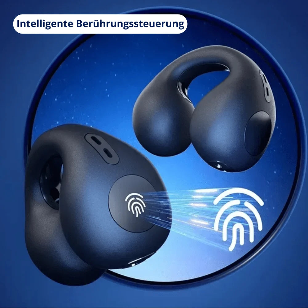 Bone Conduction Earbuds Open-Ear Sweat & Rain Resistant 8-Hour Battery