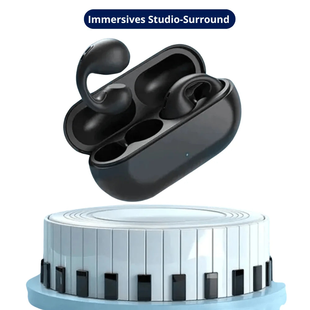 Bone Conduction Earbuds Open-Ear Sweat & Rain Resistant 8-Hour Battery