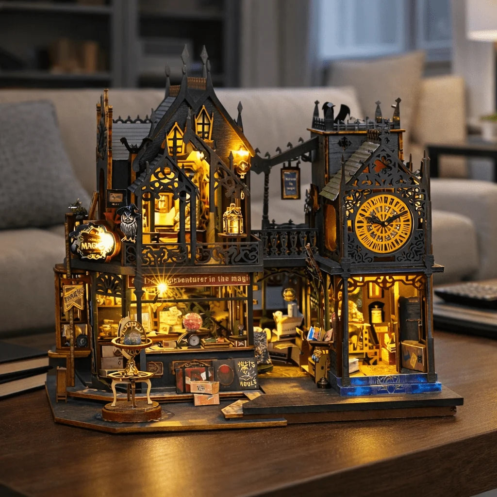 Book Nook 3D Wooden Design Integrated LED Lighting