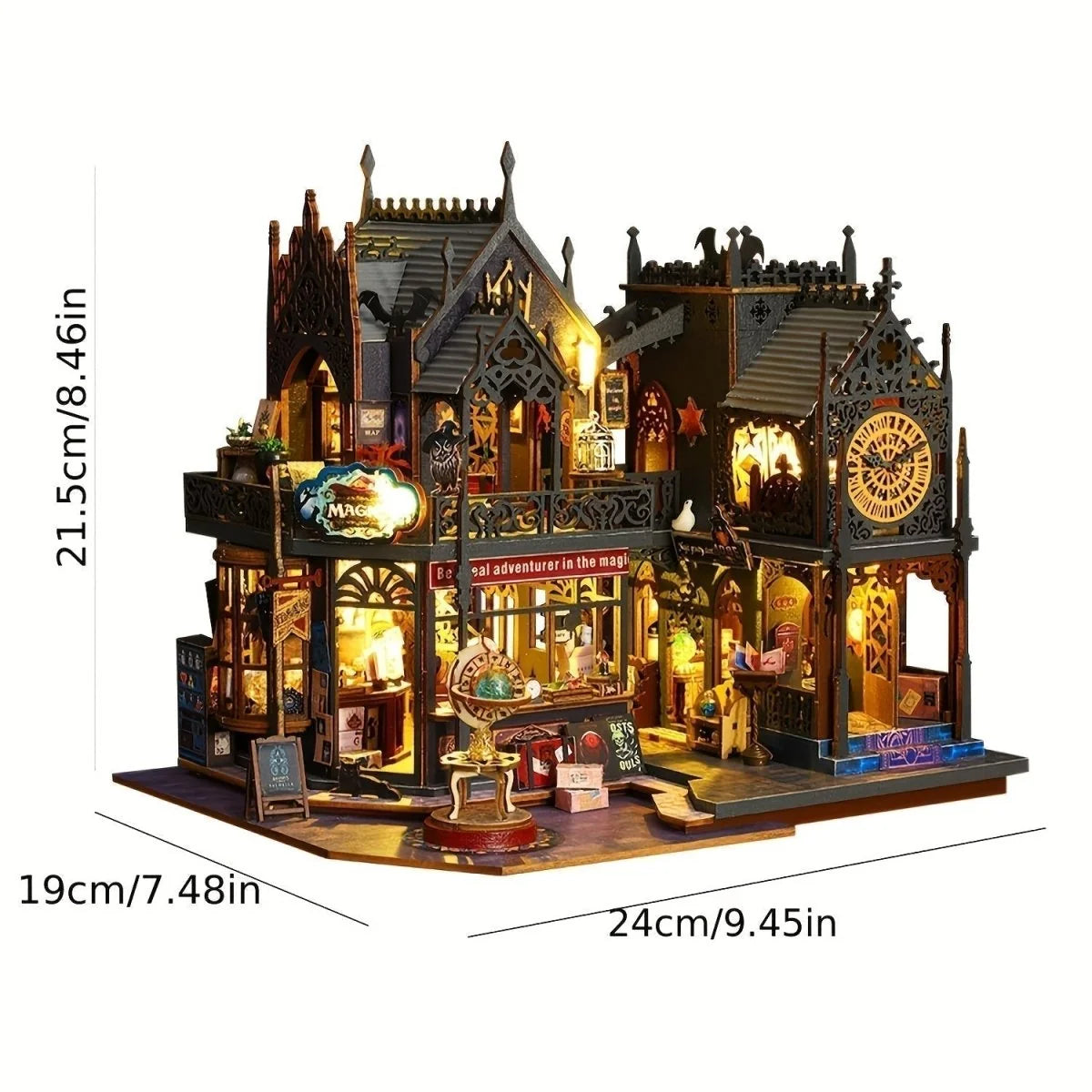 Book Nook 3D Wooden Design Integrated LED Lighting