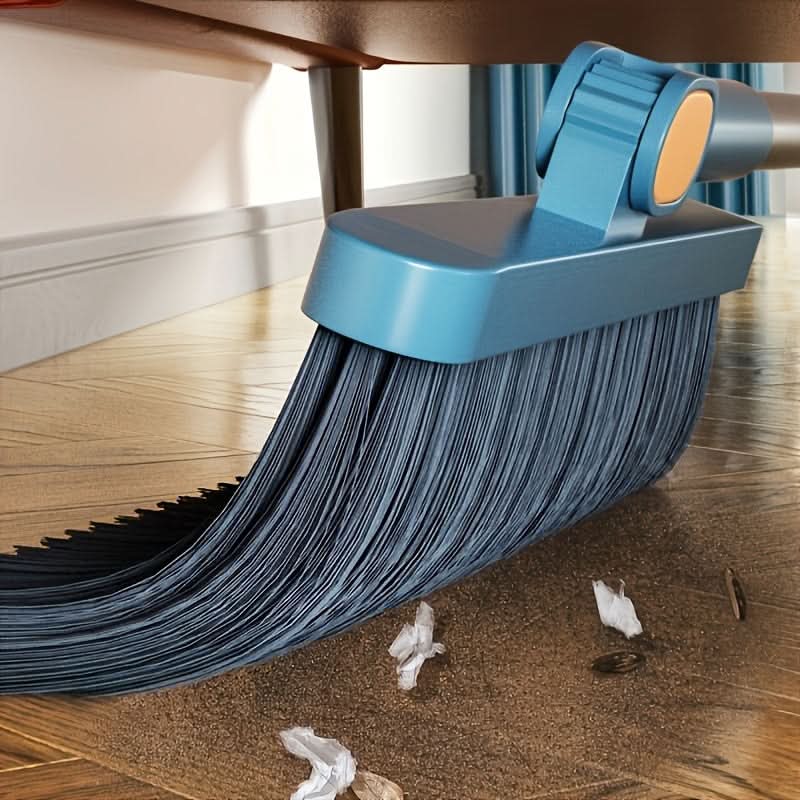Broom And Dustpan Set Long Handle Upright Storage Dense Bristles