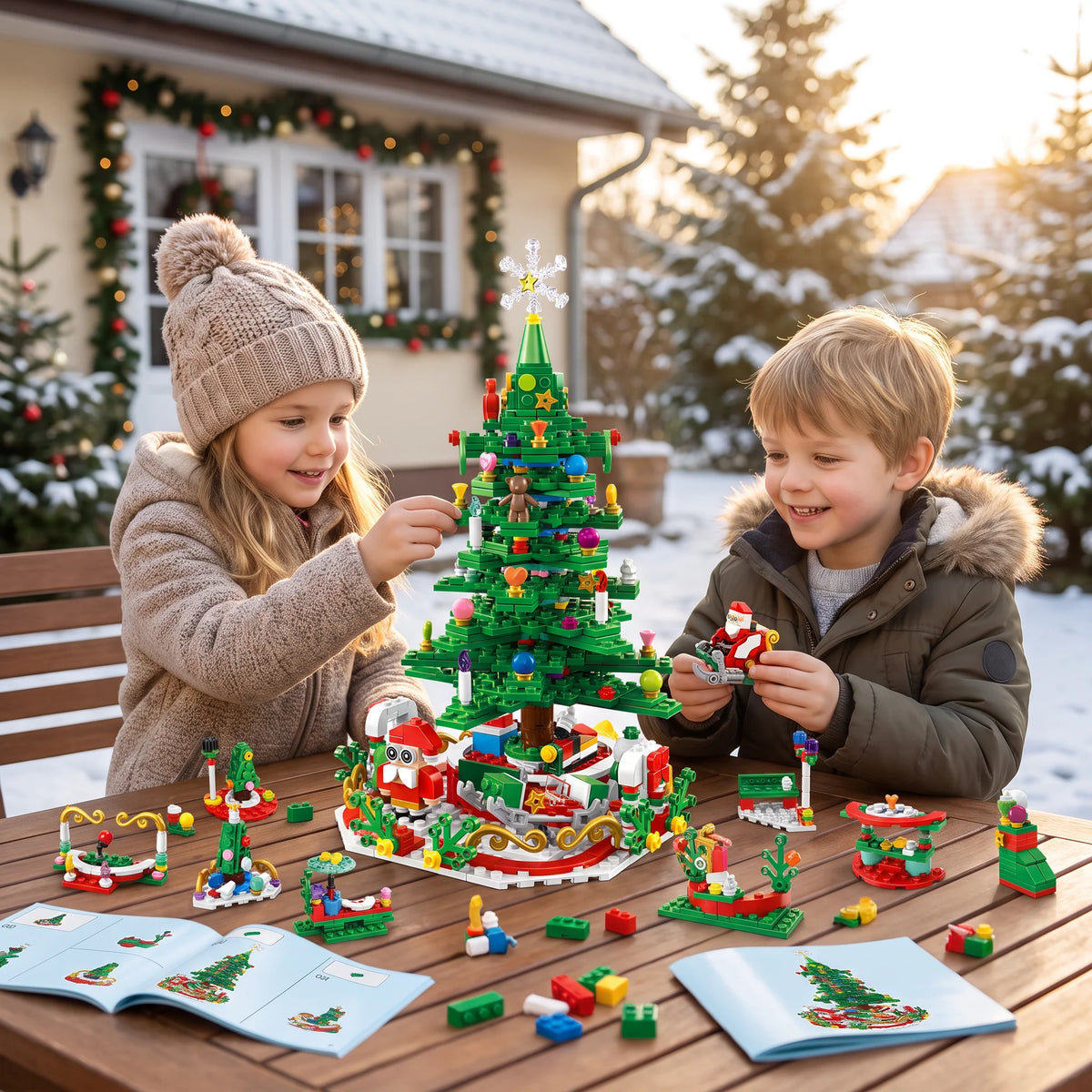 Building Block Advent Calendar 24-Day Christmas Scene Set