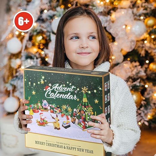 Building Block Advent Calendar 24-Day Winter Village Set