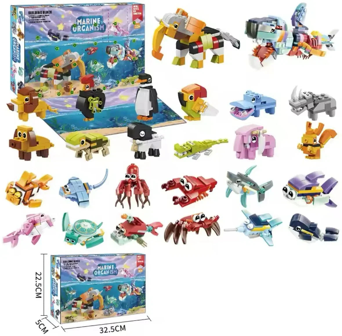 Building Block Advent Calendar 24 Mini Model Kits To=final 22222222222222222222222222222222