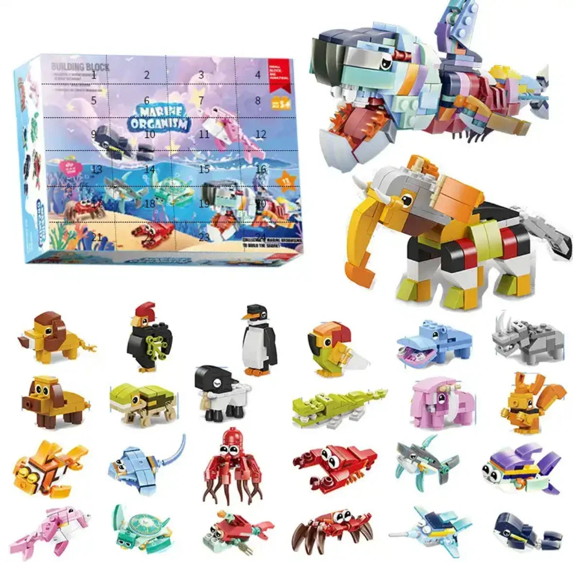 Building Block Advent Calendar 24 Mini Model Kits To=final 22222222222222222222222222222222