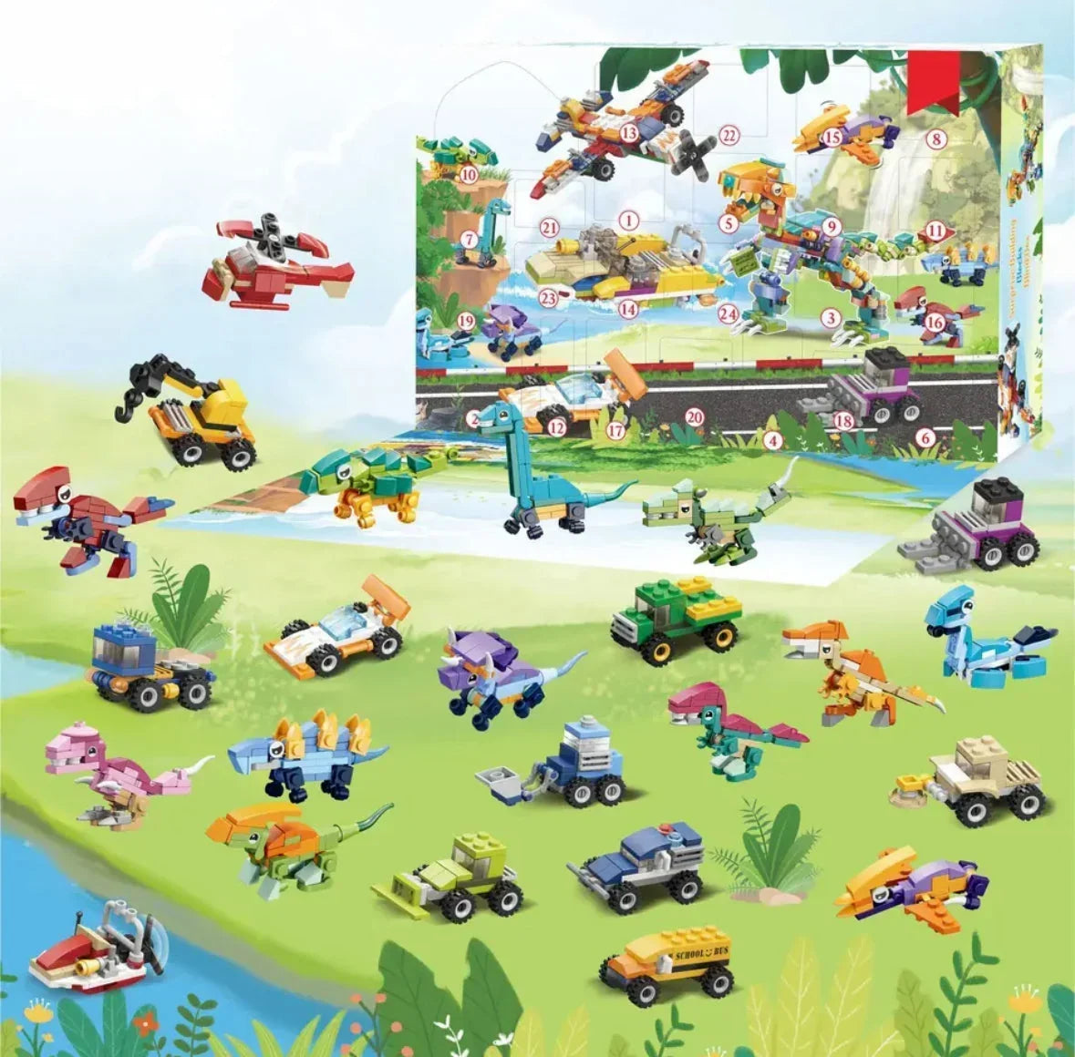 Building Block Advent Calendar 24 Mini Model Kits To=final 22222222222222222222222222222222