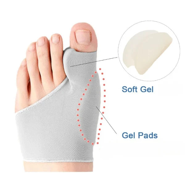 Bunion Corrector Breathable Discreet Under Shoes 2-Pair Set