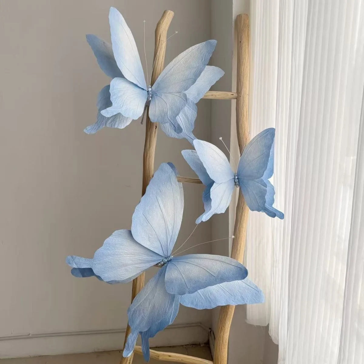 Butterfly Wall Decor Paper & Wire Detailed Design Easy Hang