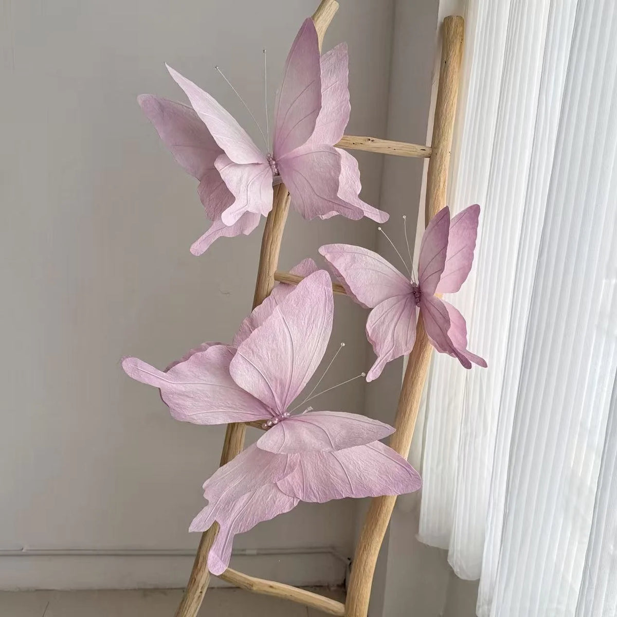 Butterfly Wall Decor Paper & Wire Detailed Design Easy Hang