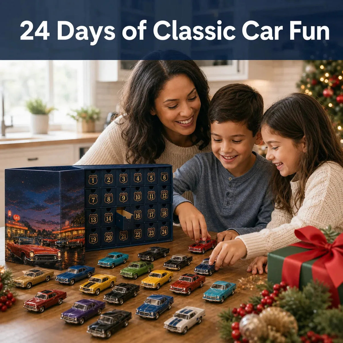 Car Advent Calendar Classic American Miniatures Set of 24
