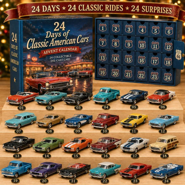 Car Advent Calendar Classic American Miniatures Set of 24