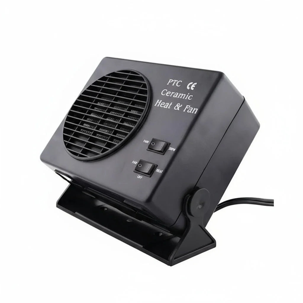 Car Heater Fan 12V Ceramic Thermostat-Regulated Heat & Fan Modes