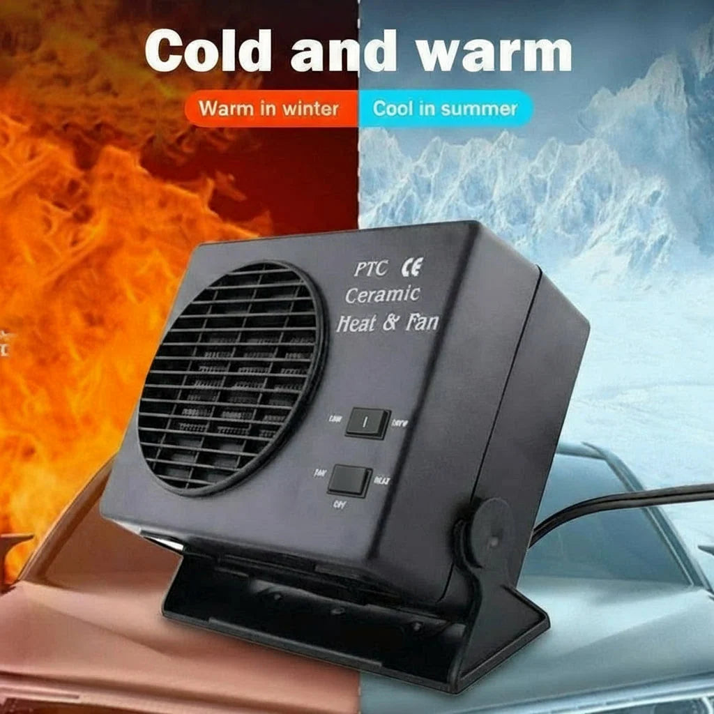 Car Heater Fan 12V Ceramic Thermostat-Regulated Heat & Fan Modes