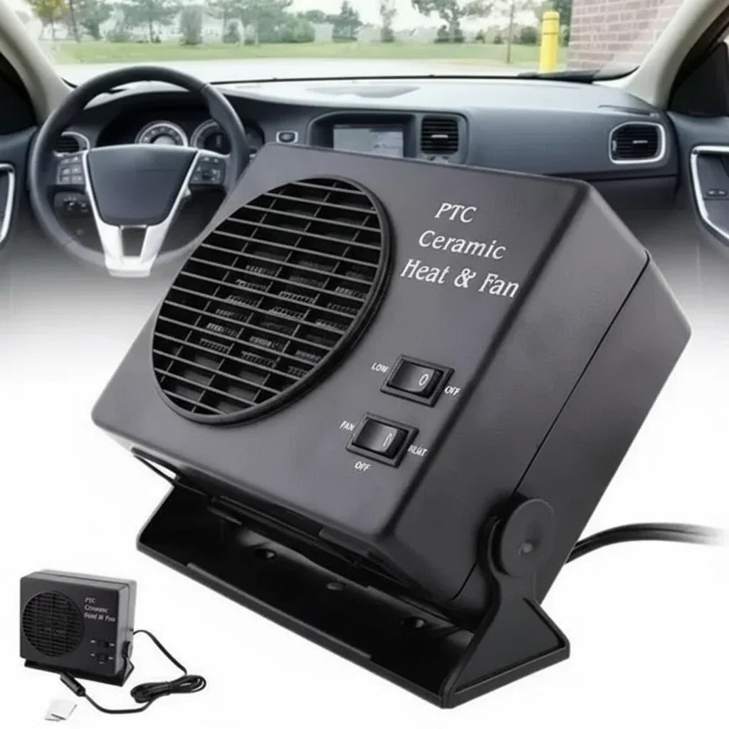 Car Heater Fan 12V Ceramic Thermostat-Regulated Heat & Fan Modes