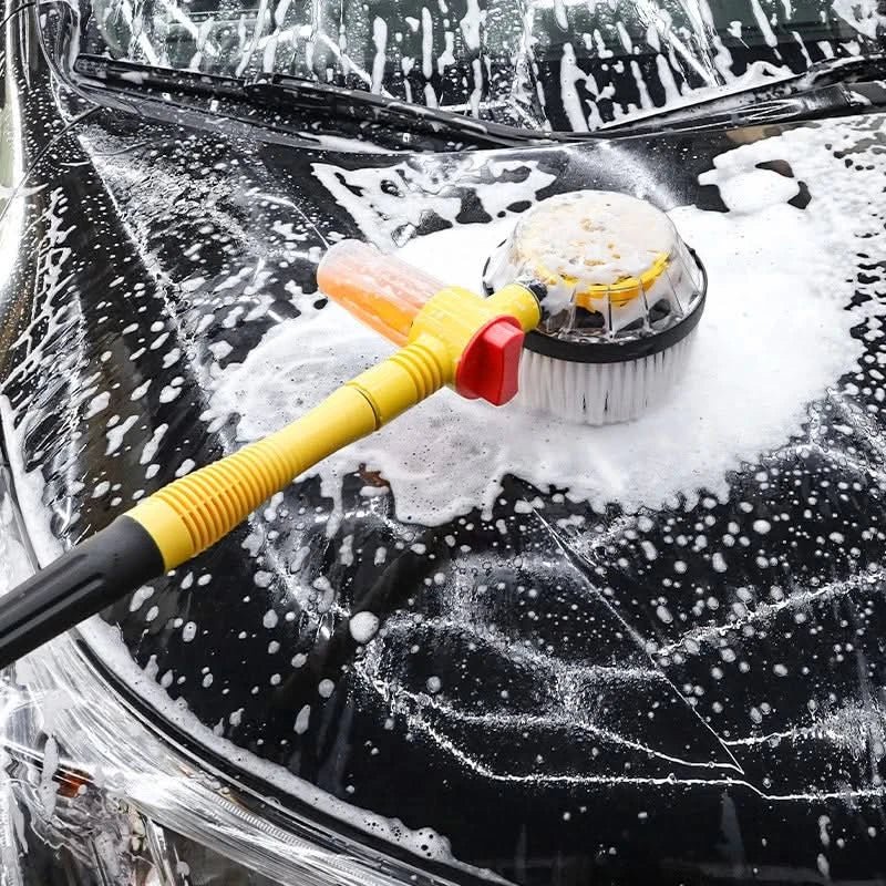 Car Wash Brush Water-Powered 360° Rotation Soft Chenille Fibers