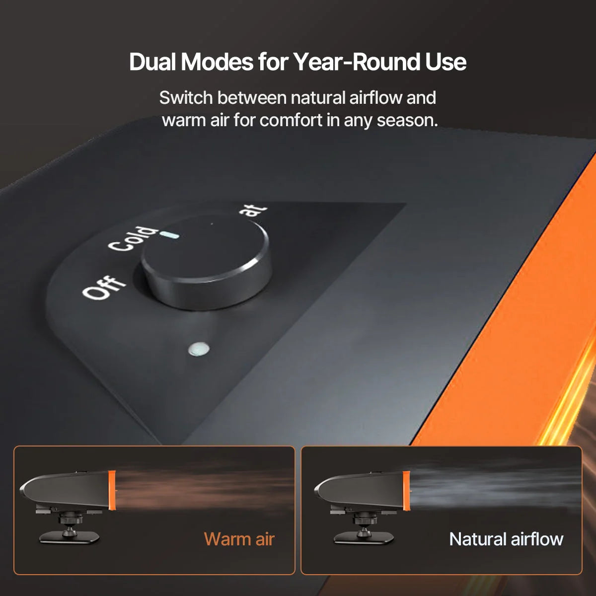 Car Windshield Defroster Heater 360° Swivel Airflow Quiet Operation