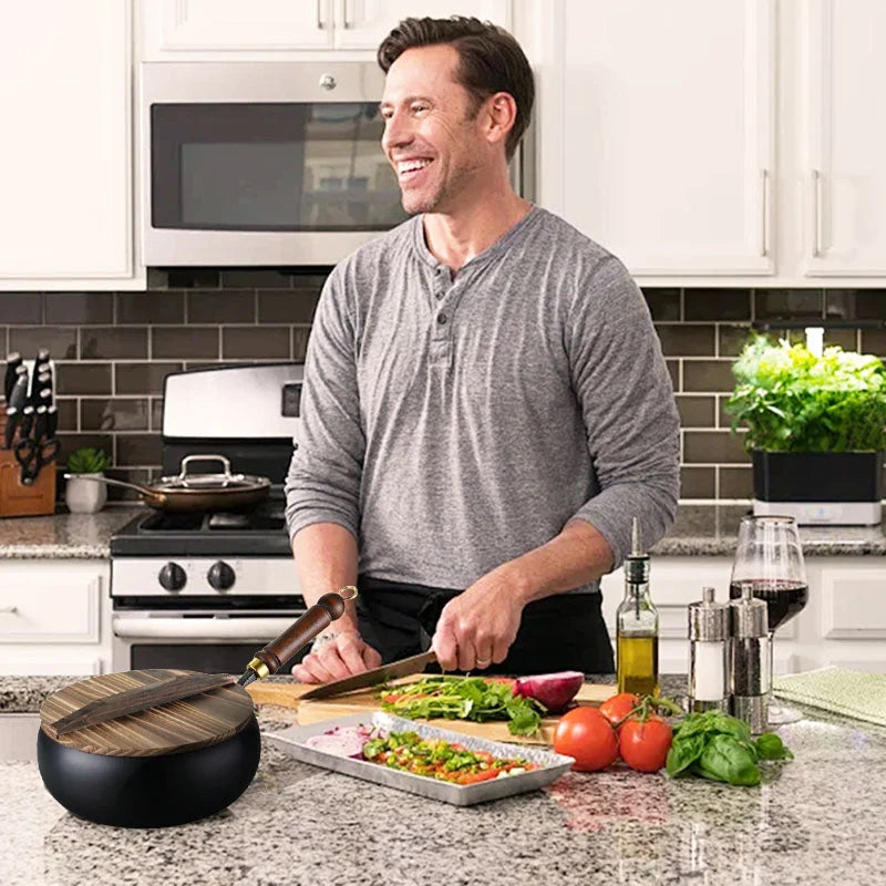 Cast Iron Pot Even Heating Induction Compatible