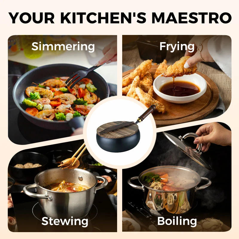 Cast Iron Pot Even Heating Induction Compatible