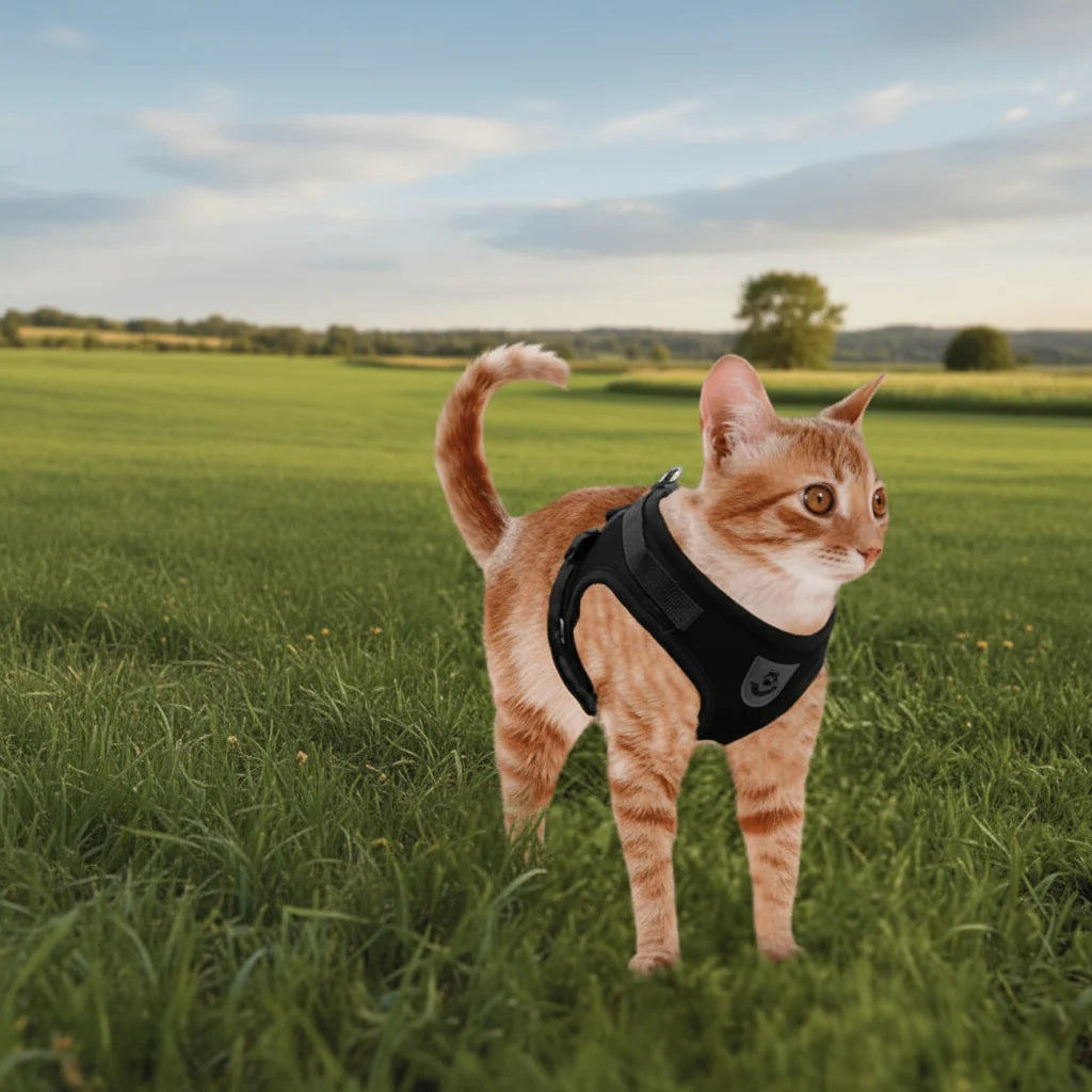 Cat Harness Escape-Resistant Adjustable Reflective With Leash Included
