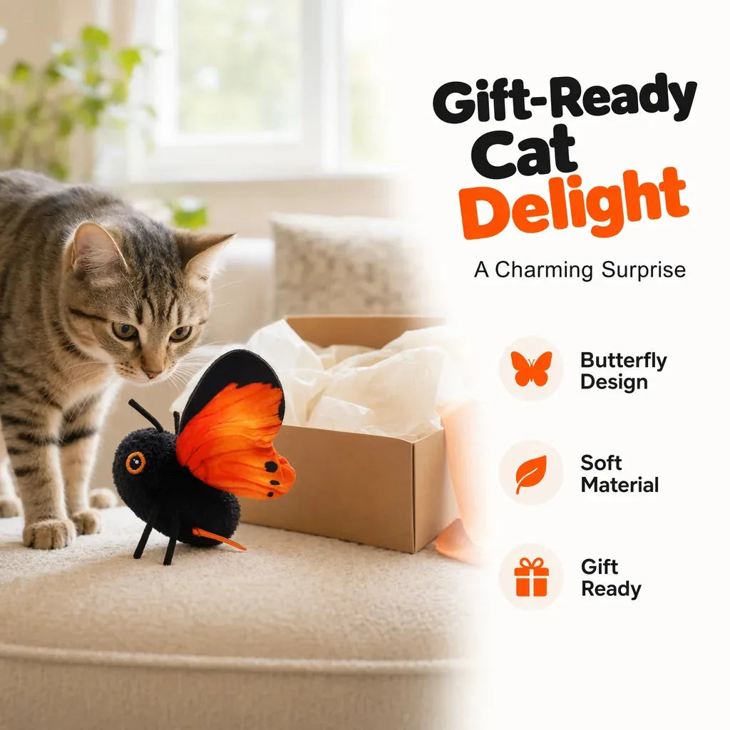 Cat Toy Fluttering Butterfly Motion-Activated
