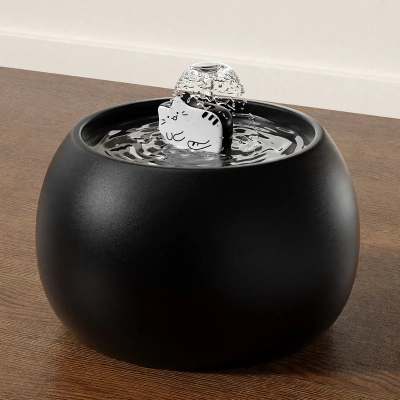 Cat Water Fountain Ceramic Filtered Circulating Water