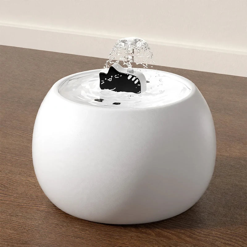 Cat Water Fountain Ceramic Filtered Circulating Water