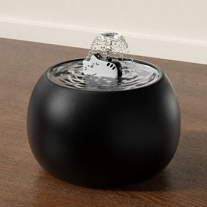 Cat Water Fountain Ceramic Filtered Circulating Water