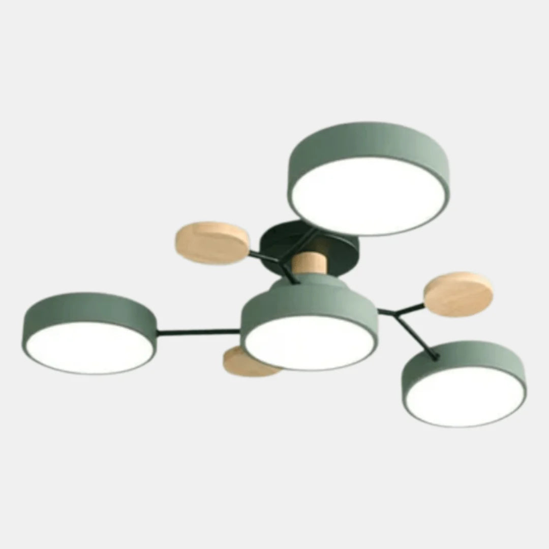 Ceiling Light 35-Inch Low-Profile LED Wood And Metal