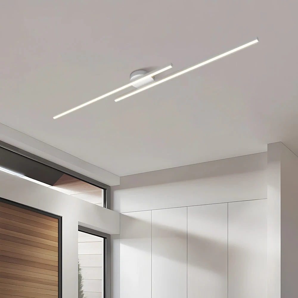 Ceiling Light Aluminum Semi-Recessed LED Three-Color Switchable Dimmable
