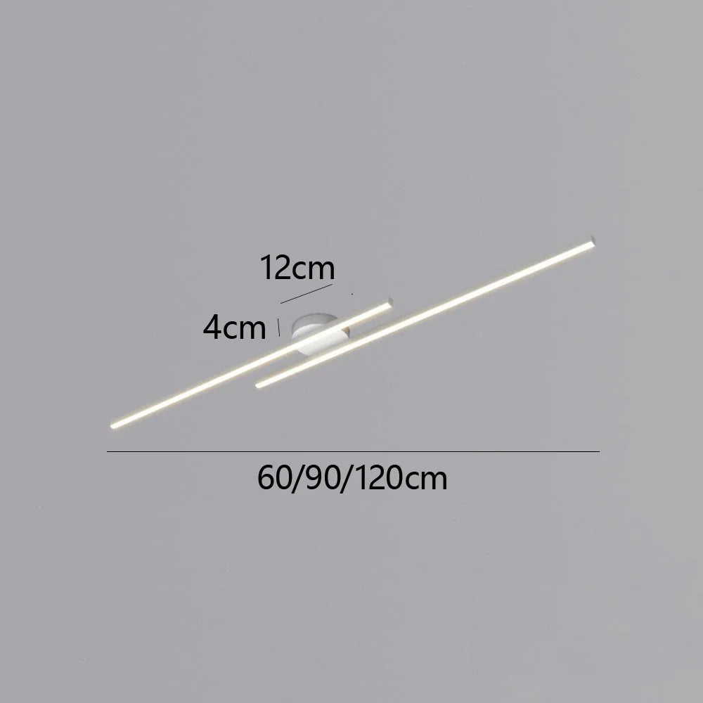 Ceiling Light Aluminum Semi-Recessed LED Three-Color Switchable Dimmable
