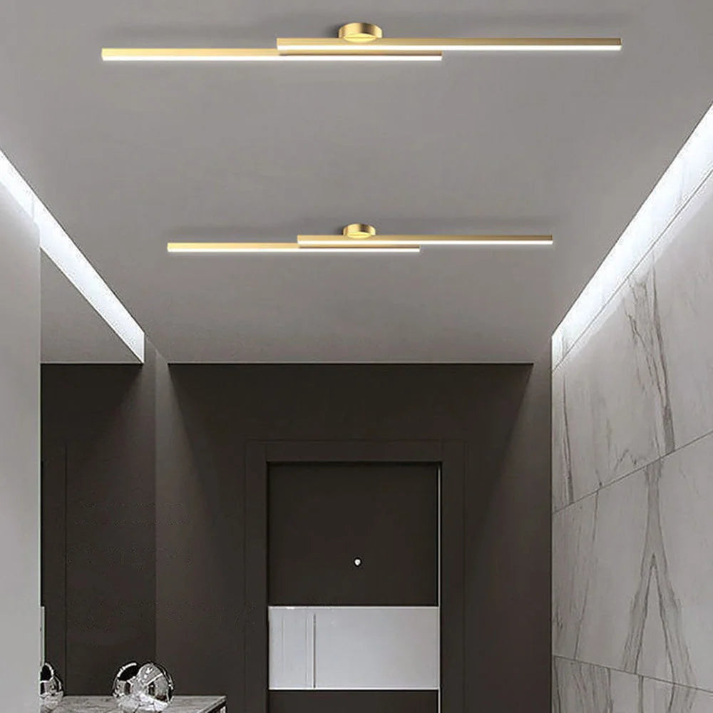 Ceiling Light Aluminum Semi-Recessed LED Three-Color Switchable Dimmable