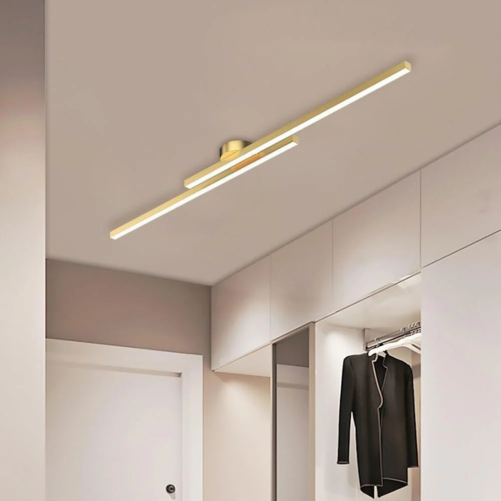 Ceiling Light Aluminum Semi-Recessed LED Three-Color Switchable Dimmable